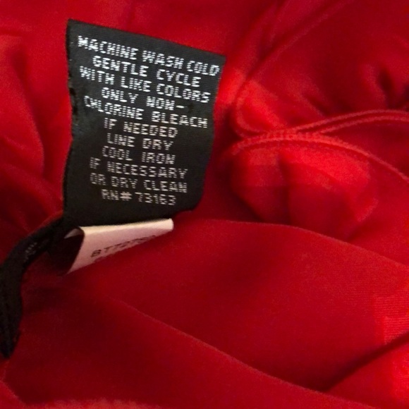 SPENSE NWOT Deep Orange Silky Ruffled Collar Top - Picture 8 of 8